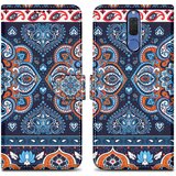 Cadorabo primera, združljiv s Huawei - Design Blue Mandala št. 1 - Zaščitni pokrov z magnetnim zapiranjem, funkcijo stojala in režo za kartico, (20694610) | Shoptok.si