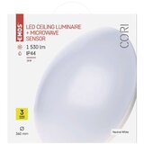  LED svetilo nadometno CORI, okroglo, 18W, IP44, s senzorjem, nevtralno bela | Shoptok.si