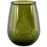 Ego Dekor zelena staklena vaza s božićnim motivom arbol de navidad, visina 13 cm Cijene