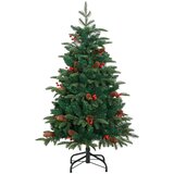  Umjetno božićno drvce sa šarkama šiškama i bobicama 120 cm | shoptok.hr