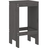  Barski stolci 2 kom sivi 40 x 36 x 75 cm od masivne borovine | shoptok.hr