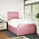 vidaXL Krevet s oprugama i madracem ružičasti 120 x 190 cm baršunasti | shoptok.hr