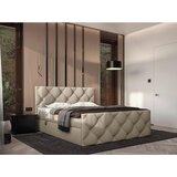 CARRYHOME POSTELJA Z VZMETNICO 160 cm x 200 cm , tekstil rjavosiva | Shoptok.si