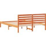  Krevetna konstrukcija s uzglavljem Voštano smeđa 150 x 200 cm | shoptok.hr