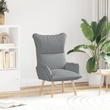 vidaXL Relaxacijska fotelja svijetlosiva tkanina u