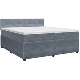  Boxspring krevet s madracem Tamnosiva 200 x 200 cm Baršun Plava | Shoptok.si