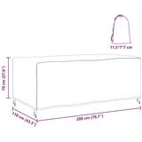 vidaXL Navlaka za vanjski namještaj Crna 200 x 110 x 70 cm 600D | shoptok.hr
