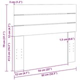  Uzglavlje 80 cm puno drvo hrast | shoptok.hr