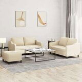  3-dijelni set sofa s jastucima krem od tkanine | shoptok.hr
