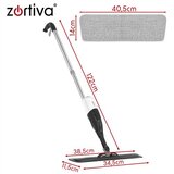  Zortiva 28074 ravni mop z razpršilcem 300 ml, rotirajoča glava 360° in 3 krpe iz mikrovlaken | Shoptok.si