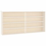 vidaXL Lesena zbirateljska vitrina z vrati 80x8,5x37cm, (21814551) | Shoptok.si