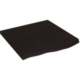 Stolna ploča tamnosmeđa 60x60x(2-4) cm obrađena masivna hrast | shoptok.hr