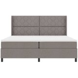  LED Box Spring Krevet Sivo-smeđa 200 x 200 cm tkanina | shoptok.hr