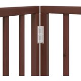 vidaXL Ograda za pse z vrati zložljiva 15 panelov rjava 750 cm les | Shoptok.si
