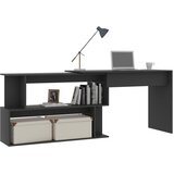  Kutni radni stol sivi 200 x 50 x 76 cm od konstruiranog drva | Eponuda.ba