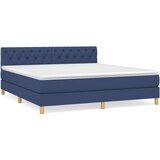  Box spring postelja z vzmetnico modra 160x200 cm blago, (20892880) | Shoptok.si
