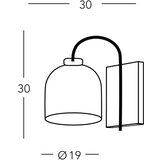  Kolarz A1352.61.G - Zidna lampa NONNA 1xE27/60W/230V hrast/bela/zelena | Eponuda.com