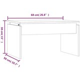  Stolić za kavu boja smeđeg hrasta 68x50x38 cm konstruirano drvo | shoptok.hr