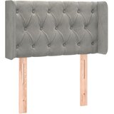 Maison Chic vzglavna omarica - nočna omarica - posteljna omarica z ušesi svetlo sivo 83x16x78/88 cm žamet, (21713226) | Shoptok.si