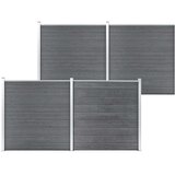 vidaXL Vrtna ograja WPC 699x186 cm siva | Shoptok.si