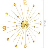  Zidni sat metalni 70 cm zlatni | shoptok.hr