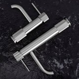 REA Bath Kopalniški mešalnik Lungo Stripe Brush Nickel Low | Shoptok.si