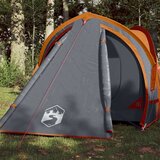 vidaXL Šator za 2 osobe sivo-narančasti 320 x 140 x 120 cm taft 185T | shoptok.hr