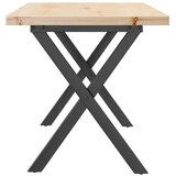  Stolić za kavu X-oblika 90x40x45,5 cm od borovine i čelik | shoptok.hr