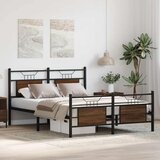  Okvir kreveta bez madraca smeđi hrast 140x190 cm izrađeno drvo | shoptok.hr