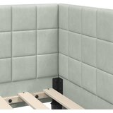  Kutni okvir kreveta Svijetlo siva 80 cm x 200 cm Baršun | shoptok.hr