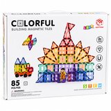 Magnetic Construction Blocks 3D Panels Creative STEM Colorful 85 pcs. | shoptok.hr