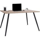 MID.YOU PISALNA MIZA kovina, leseni material črna, hrast sonoma | Shoptok.si