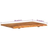 Vrh Površina za kopalniško toaletno mizo trdna akacija 80x52x2,5cm, (20767416) | Shoptok.si