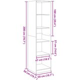  Ormar boja hrasta sonome 50 x 50 x 200 cm od konstruiranog drva | shoptok.hr