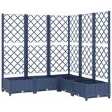  Vrtna sadilica s rešetkom plava siva 120 x 120 x 121,5 cm PP | shoptok.hr