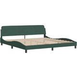 vidaXL Posteljni okvir z vzglavjem temno zelen 200x200 cm žamet, (21072775) Cene