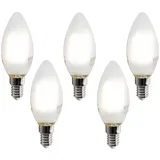 Komplet 5 Pametne LED žarnice E14 C35 mat 4,2 W 470 lm 2700-6500 K
