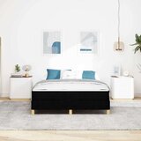 vidaXL Postelja z vzmetnico Črna, Rjava 140 x 200 cm | Shoptok.si