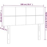  Uzglavlje crno 100x5x78/88 cm baršunasto | shoptok.hr