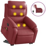  Električni masažni naslonjač na podizanje crvena boja vina | shoptok.hr