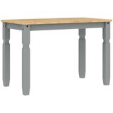 vidaXL Blagovaonski stol Corona sivi 112x60x75 cm od masivne borovine | shoptok.hr