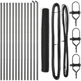 vidaXL set ogradâ 2 komada Siva Čelik s premazom 25 x 1,2 m Izdržljivo | shoptok.hr