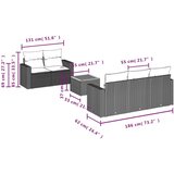 vidaXL 6-dijelni set vrtnih sofa od poliratana s jastucima sivi | shoptok.hr