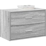 vidaXL Omara z 2 predaloma siva sonoma 60x31x40 cm inž. les | Shoptok.si