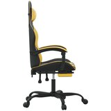  Gaming stol z oporo za noge črno in zlato umetno usnje, (20699164) | Shoptok.si