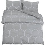 Maison Chic Komplet posteljnine - Posteljnina siva 200x220 cm bombaž, (21786882) Cene
