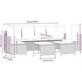  5-dijelni vrtni set sofa s jastucima bež od poliratana | shoptok.hr