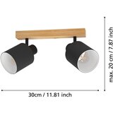 Eglo Črno točkovno svetilo 5x30 cm BATALLAS – | Shoptok.si