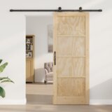 vidaXL drsna vrata s kompletom pribora 'ORKDAL'iz trdnega borovega lesa | Shoptok.si