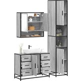 Maison Chic Kopalniški sestavi - Kopalniško pohištvo 3 kosi siva sonoma inženirski les, (21787353) | Shoptok.si